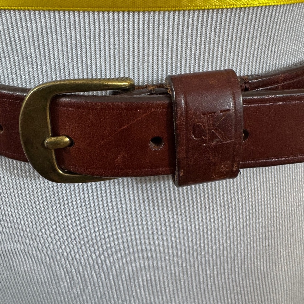 Calvin Klein Brown Leather Belt Size M